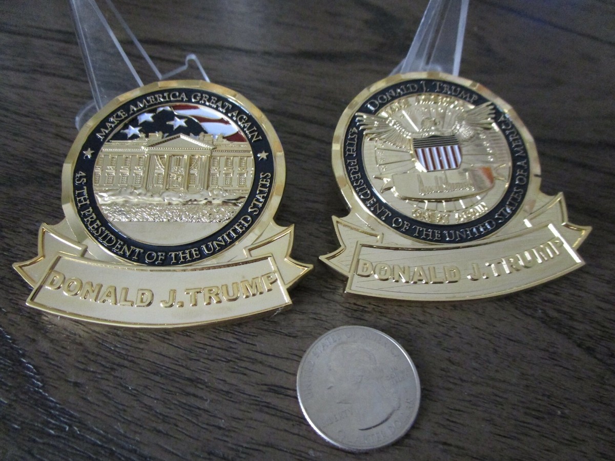 ドナルド・J・トランプ大統領 支援部隊 MAGA チャレンジ コイン President Donald J. Trump #45, Make America Great Again MAGA