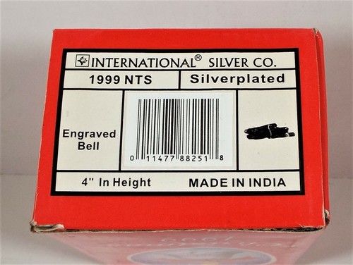 Vintage 1999 NTS Silver Plated Christmas Bell International Silver Co New In Box - Picture 3 of 6