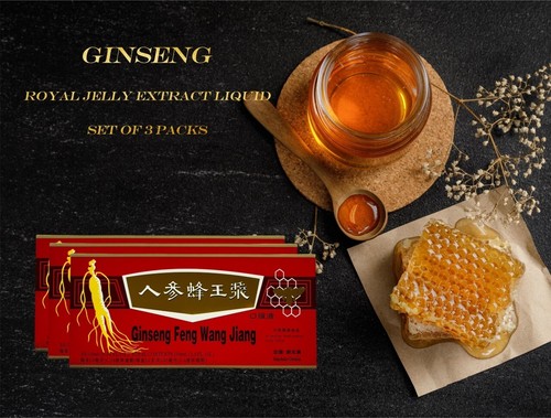 3 Boxes Red Panax Ginseng Royal Jelly Extract Liquid 3x 10 Vials Immune Support - Picture 4 of 5