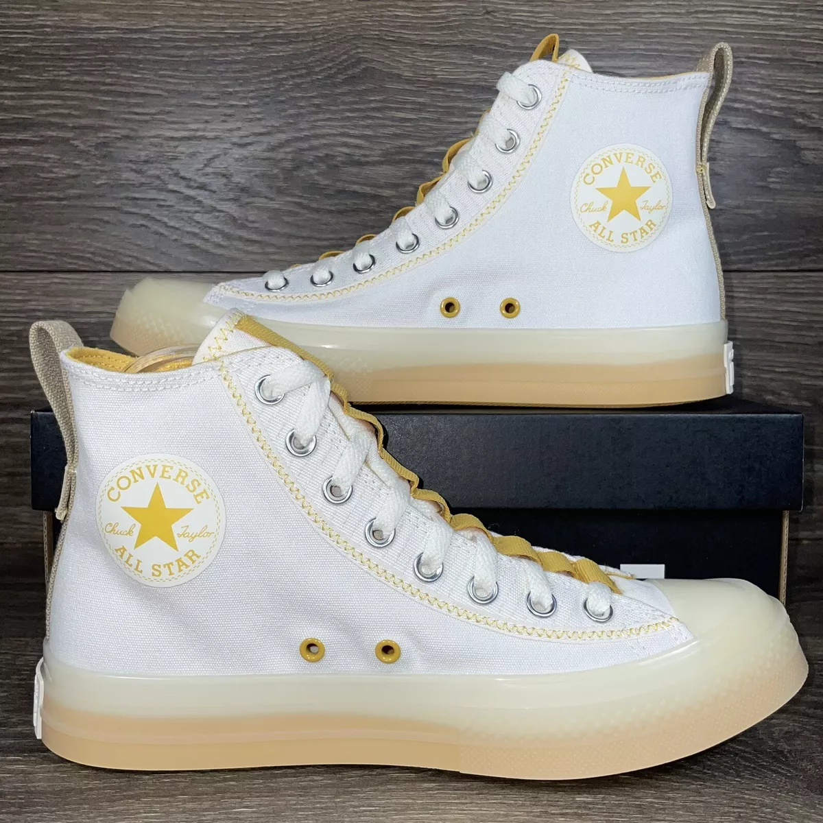 Yellow white best sale converse