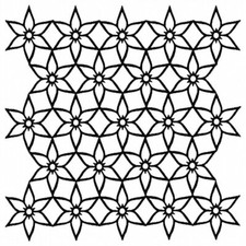 TCW, Crafters Workshop, Stencil 6", Flower Stencil, Starflower Net, Background