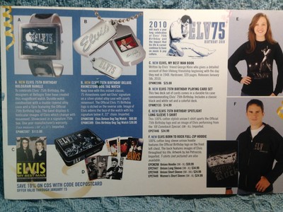 NOS ELVIS PRESLEY 2010 GRACELAND SHOPELVIS.COM ELVIS 75TH BIRTHDAY SALE