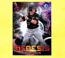 2021 Bowman Chrome Draft Henry Davis Genesis Insert Card Pirates 