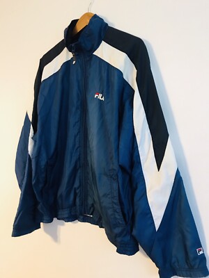 Fila Vintage 90's Blue White Full Zip Men's Large Jacket | eBay