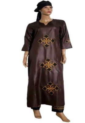 Embroidered Long Caftan/Scarf&Pant African Womens Shirt&Trouser Dashiki,12,14,16