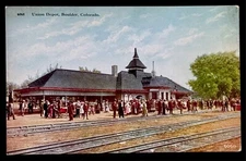 Vintage Postcard of Union Train Depot in Boulder, Colorado / Clean & Unposted