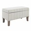 linon linen stripe upholstered storage stephanie ottoman