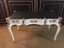 bureau plat / desk white piano patent with silver-plated bronze fittings