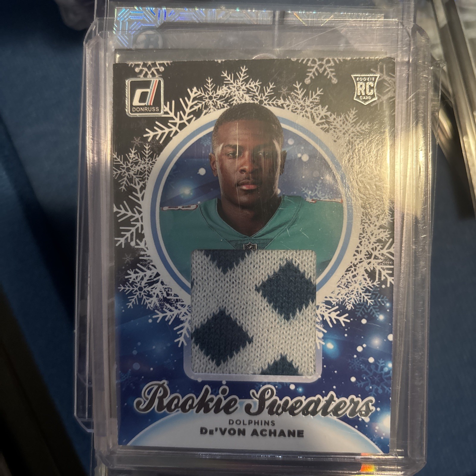 De'Von Achane Donruss Rookie Holiday Sweater #HSDAC Base
