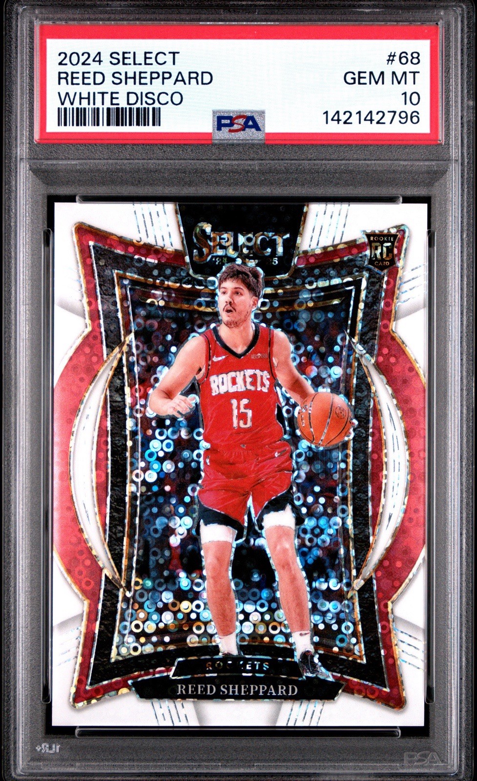 2024 PANINI SELECT WHITE DISCO #68 REED SHEPPARD 75/75 ~ 1/1 PSA 10 Gem Mint
