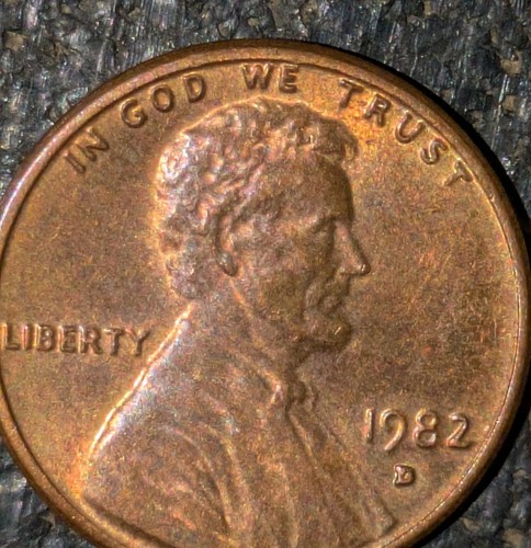 1982-D 1c Memorial Cent Copper Bronze 3.1g Rpm D/D Repunched Mint Mark Error - Picture 10 of 19