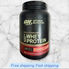 NEW Gold Standard 100% Whey Protein Powder Strawberries & Cream 1.5 lb 03/26+