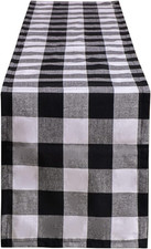 Buffalo Check Plaid Table Runner, Cotton Polyester Blend Classic Family Dinner T