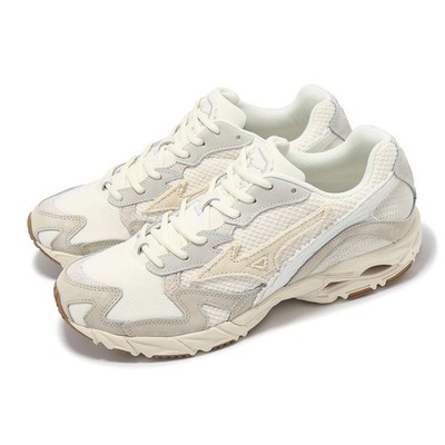 Mizuno Wave Rider 10 White Beige Men Casual Lifestyle Shoes Sneakers D1GA2463-01