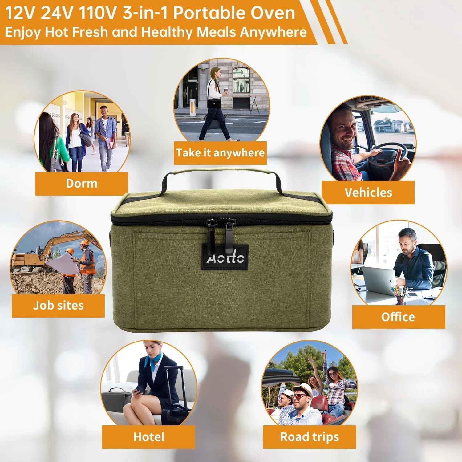 Aotto Portable Oven Electric Lunch Box Food Heater