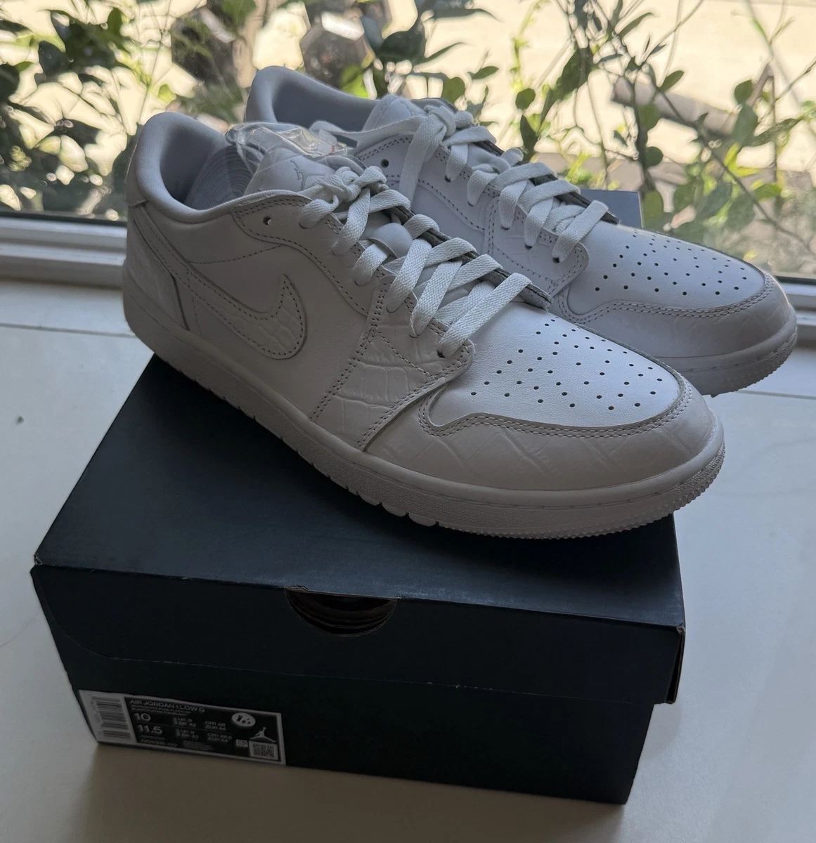 Jordan 1 Golf Low White Crocodile | eBay