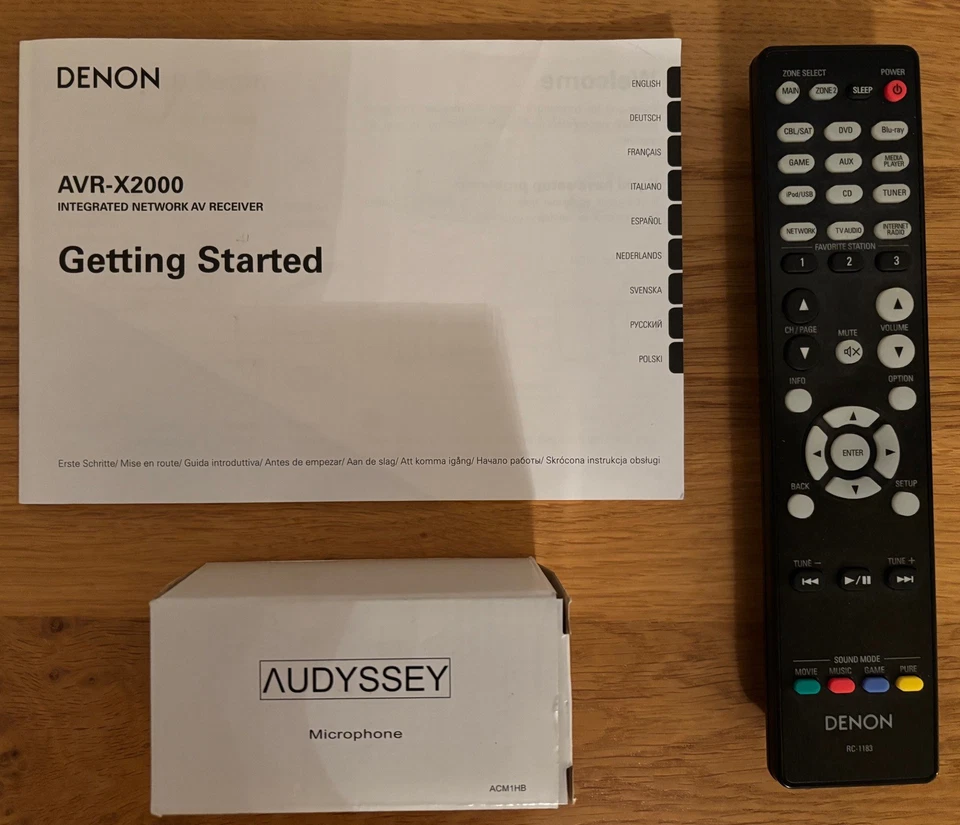 Denon AVR-X2000 A/V Receiver Incl. Audyssey Microphone, Fernbedienung, OVP - Bild 4 von 4