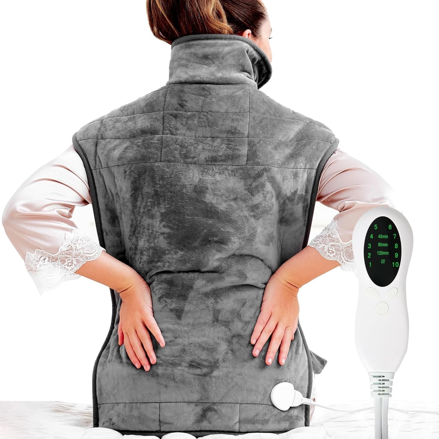 For Neck And Shoulders Back,extra Long Weighted Gray