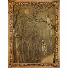 Skeletons in the Woods | A4 Mulberry Rice Paper | Paper for Decoupage
