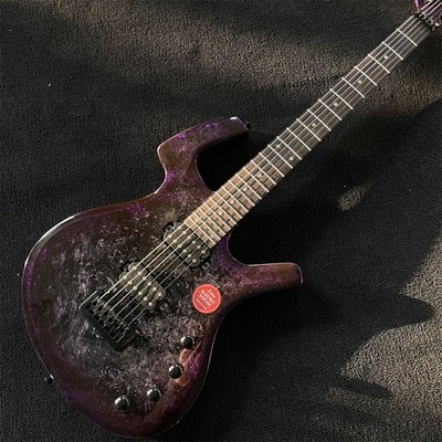 Handmade Purple Electric Guitar HH Pickups Basswood Body Maple Neck in Stock