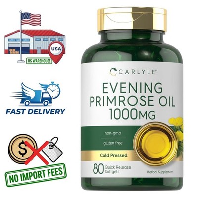 Evening Primrose Oil 1000mg | 80 Softgels | Cold Pressed | Natural Omega-6