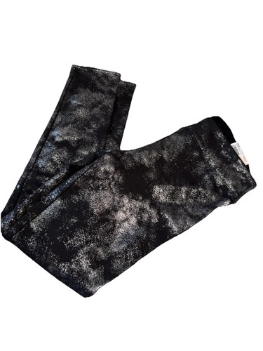 New Girls 6-20 SO® Cozy Lined High Rise Ankle Leggings Black Foil Size XL - Picture 8 of 9