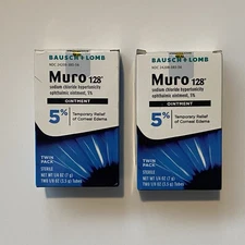 Muro 128 Sterile Ointment, Twin Pack .25 oz EX 01/26 Lot of 2 Boxes NEW & Sealed