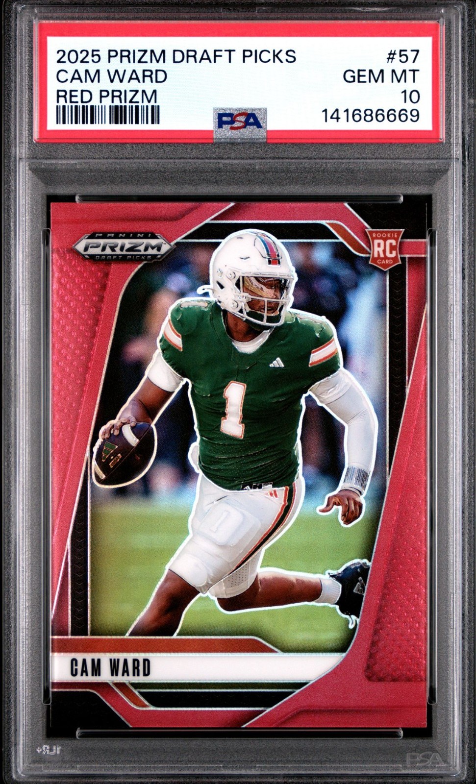 Cam Ward Panini Prizm Draft Picks #57 Red Prizm