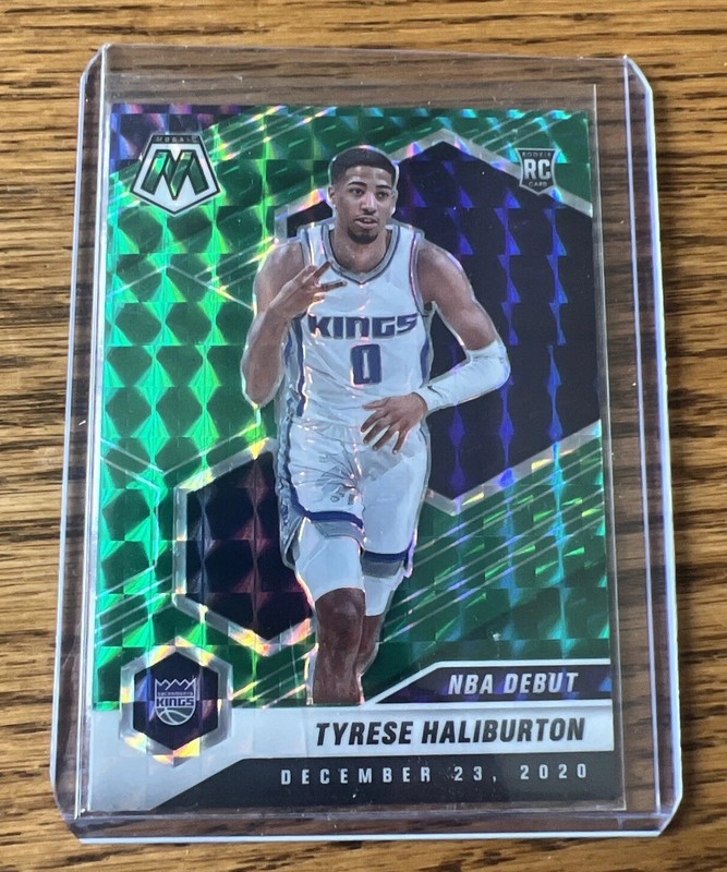 2020-21 Panini Mosaic - Tyrese Haliburton Green Prizm NBA Debut Rookie (RC) #264