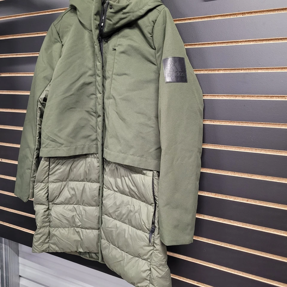 Adidas Terrex Climawarm Jacket - Women's Size XL Puffer Hooded Green - Image 4 of 4