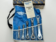 NOS Armstrong Tools USA 27-608 5pc SAE 1/4"-7/8” Ratcheting Box End Wrench Set