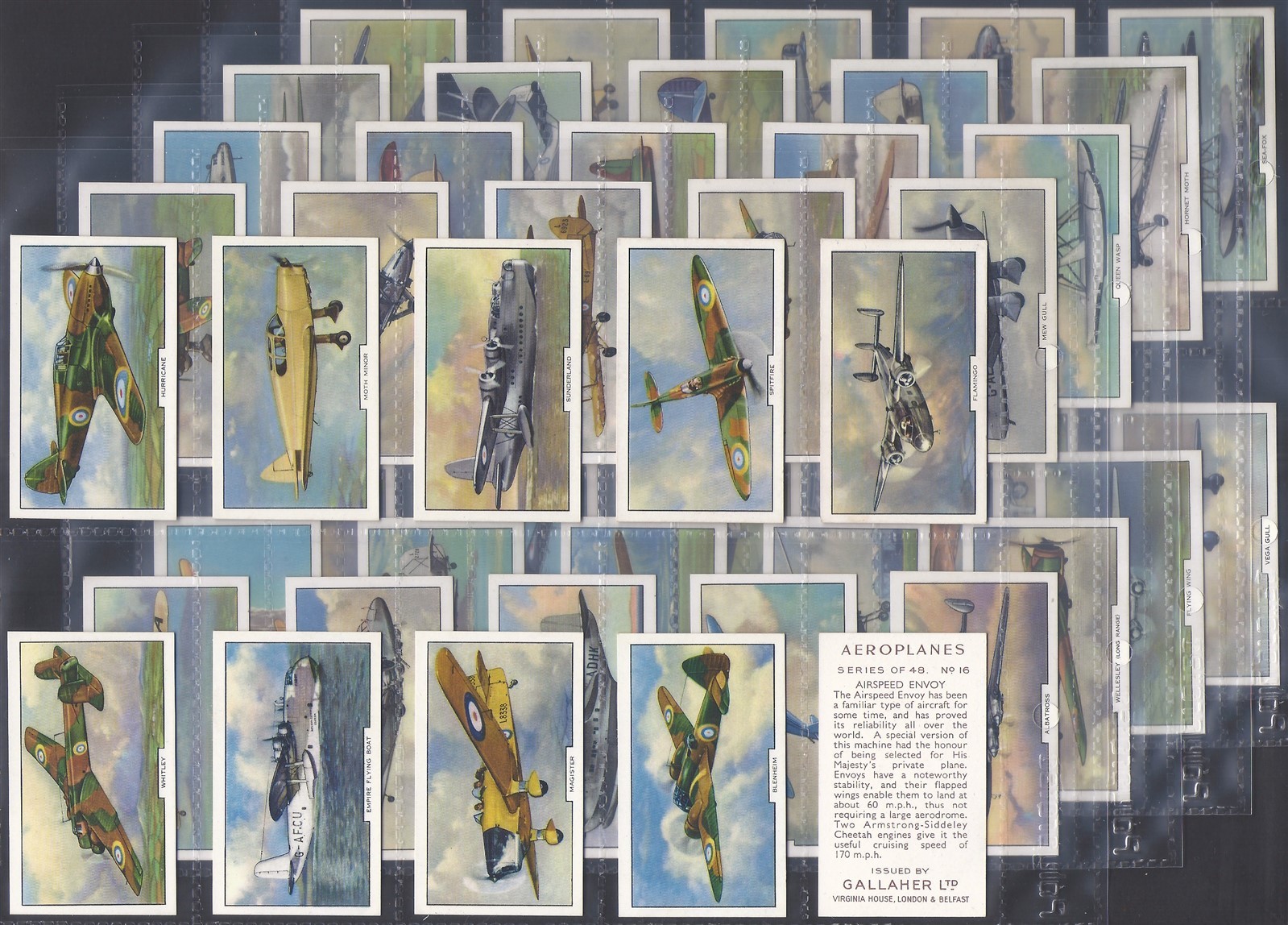 GALLAHER-FULL SET- AEROPLANES 1939 (48 CARDS) EXCELLENT+++