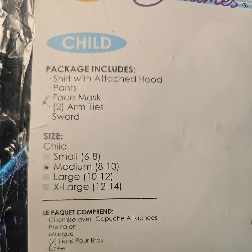 Disfraz Ninja Night Fire Warrior Asesino Niño Foto 3 de 3