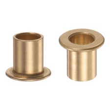 Flange Bearing Sleeve 8mmx10mmx15mm Bronze Self Lubricating Bushings, 2Pcs
