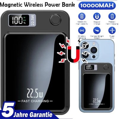 10000MAH Magnetische Wireless Power Bank PD Externe Batterie Schnellladen DHL