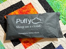 Puffy Sleep on a Cloud Signature Sleep Mask Grey New
