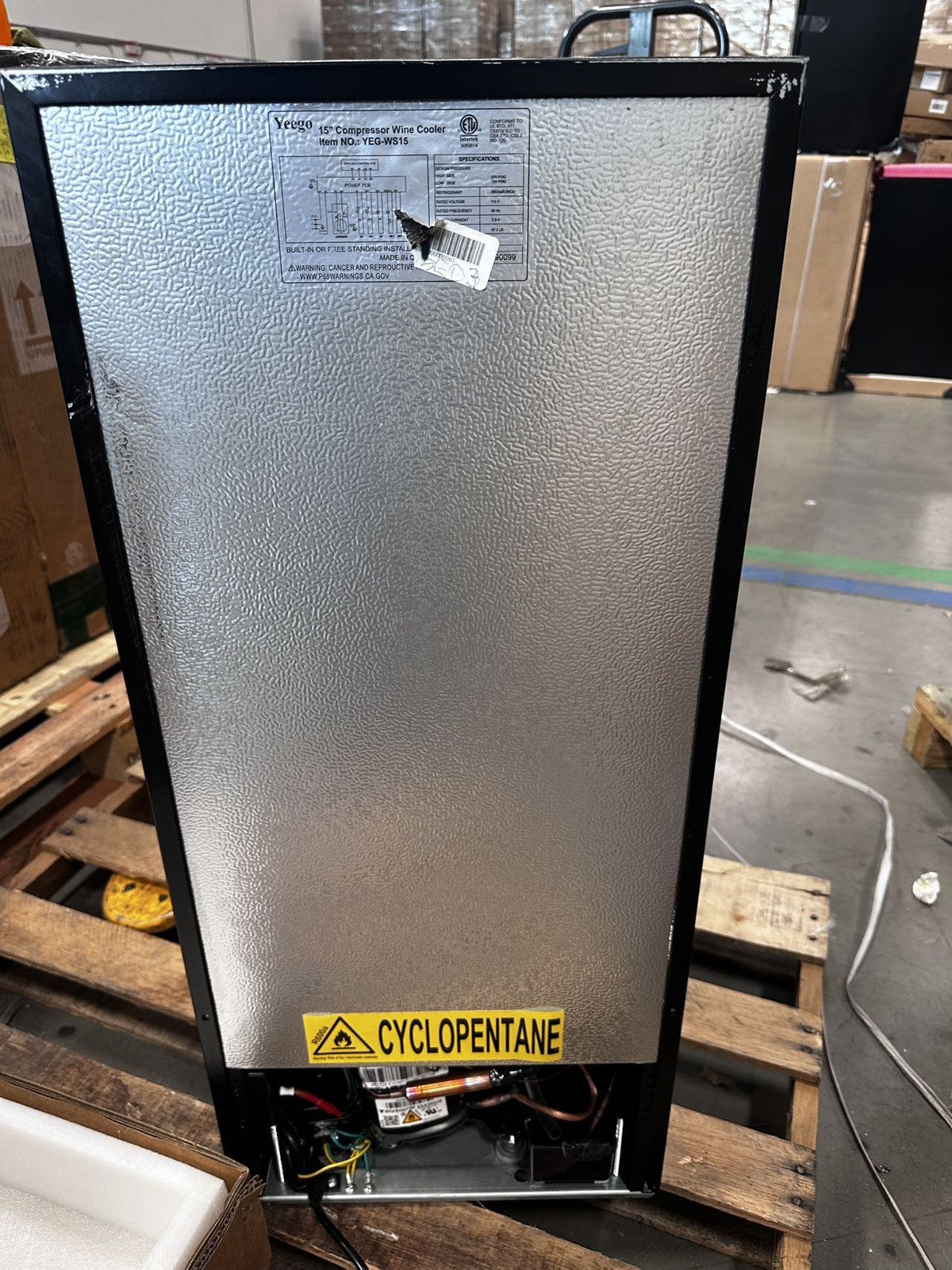 Yeego 15" Wine Cooler Refrigerator Cooling Fridge 33 Bottles Scratch Free Ship