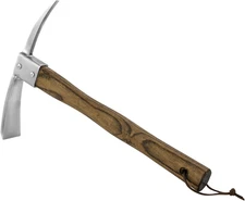 Pick Axe, Stainless Steel Mattock with Sharp Pick and Cutting Edge for Breaking 