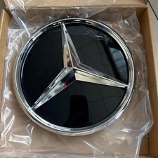 Front Chrome Grille 3D Star Emblem Fit For Mercedes Benz W204 C300 C200 GLK350