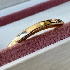 NEW❗️PANDORA ALE 585 14K Gold Ring Size 9(60) Classic Hearts Band Stackable