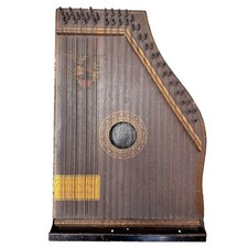 Antique Guitar Zither Manufacturers Advertising Co Jersey City NJ 1900s Parlor