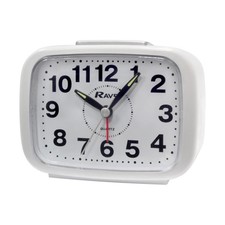 RAVEL Silent Sweep Bell Bleep Alarm Clock Crescendo Light Snooze