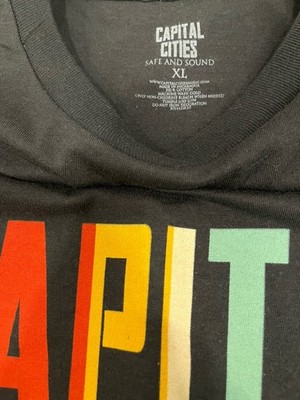 Capital Cities Band Official T-Shirt Black, Size XL. Indie Synth 