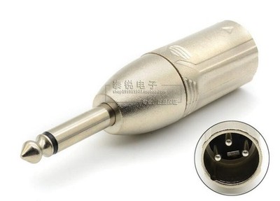 RA2XMJM 3Pins Male 6.35mm Single Adaptor For Stage Sound Studio KTV Theater #nm