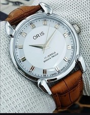 Vintage Oris Swiss Handaufzug Herrenuhr weiß...