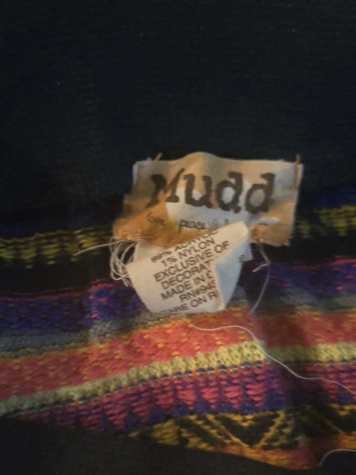 Minifalda a rayas material suéter Mudd Y2K, talla M Foto 4 de 4