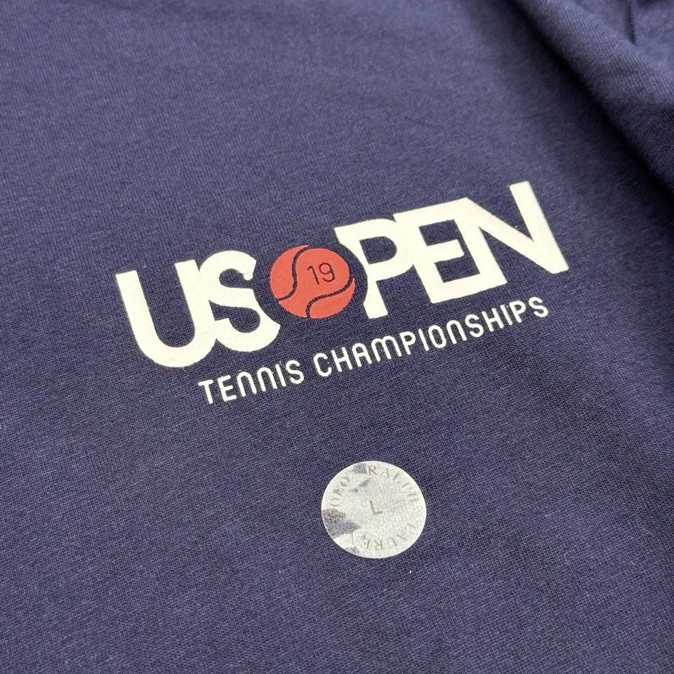 Nueva sudadera con capucha de tenis POLO Ralph Lauren manga larga para hombre L US Open 2019 azul marino Foto 2 de 4