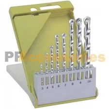 8 Pcs Masonry Drill Bit Set 1/8" to 3/8" M2 Carbide Tip Concrete Brick Tile Case
