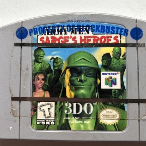 Army Men Sarge’s Heroes Nintendo 64 N64 Teen 3DO Tank Military Game Blockbuster - Picture 3 of 8