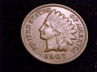 1907 Indian Head Cent, Very Fine Grade